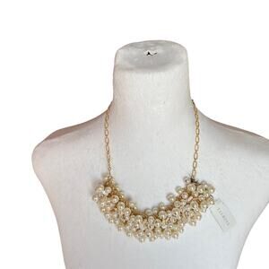 Talbots Pearl Cluster Necklace